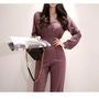 Long-Sleeve Wide-Leg Jumpsuit