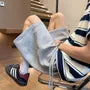 Drawstring Waist Plain Panel Sweat Shorts