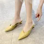 Pointed Toe Kitten Heel Mules