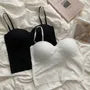 Sweetheart Neckline Plain Padded Crop Camisole Top