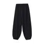 Elastic Waist Plain Cropped Harem Pants