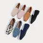 Square Toe Knit Flats