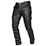 Plain Faux Leather Skinny Cargo Pants