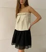 Bow Detail Plain Loose-Fit Camisole Top