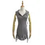 Sleeveless Henley Plain Hooded Drawstring Romper