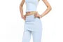 Low Rise Plain Skirt Overlay Flared Pants