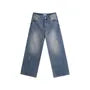 Mid Rise Washed Wide Leg Jeans