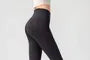 Mid Rise Plain Flared Yoga Pants / Stand Collar Contrast Piping Zip Jacket / Set