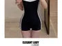 Mock Two-Piece Spaghetti Strap Striped Trim Swimsuit