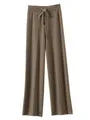 Drawstring Waist Plain Loose Fit Knit Pants