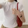 Short-Sleeve Crew Neck Plain T-Shirt