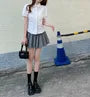 Puff-Sleeve Plain Button-Up Shirt