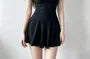 Sleeveless V-Neck Plain Ruched Swimdress