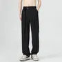 Mid Rise Plain Straight Leg Dress Pants