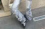 High Waist Washed Flared Jeans