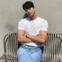 Short-Sleeve Notch Neck Plain T-Shirt