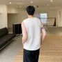 Round Neck Plain Fleece Tank Top