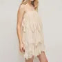 Spaghetti Strap Lace Mini Tiered Dress