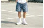 Washed Distressed Denim Shorts
