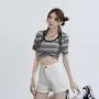 Mid Rise Denim Hot Pants