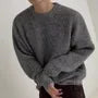 Crew Neck Plain Oversized Sweater