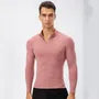Long-Sleeve Half Zip Plain Sports Top
