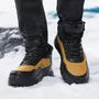 Color Panel Faux Leather Fleece Lined Ankle Boots