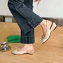 Square Toe Bow Satin Slingback Wedge Pumps