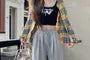 Drawstring Waist Baggy Sweatpants