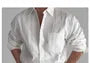 Long-Sleeve Collared Textured Button Up Shirt
