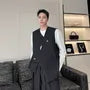 V-Neck Unwashed Asymmetrical Button Denim Vest