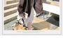Faux Leather Plaid Lining Zip-Up Biker Jacket