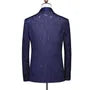 Set: One Buttoned Blazer + Button-Up Vest + Dress Pants