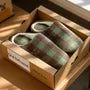 Gingham Home Slippers