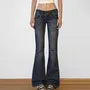 Low Rise Washed Slim-Fit Boot-Cut Jeans