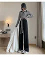 High Waist Plain Wide Leg Sweatpants