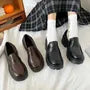 Platform Plain Faux Leather Loafers
