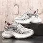 Platform Mesh Panel Lace-Up Sneakers