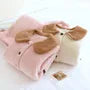 Couple Matching Pajama Set: Collared Fleece Jacket + Pants