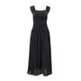 Sleeveless Square Neck Plain Maxi A-Line Dress