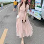 Short Sleeve Square Neck Plain Maxi A-Line Dress