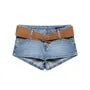 Low Rise Washed Denim Hot Pants