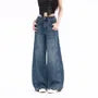 Low Rise Washed Wide Leg Jeans