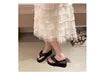 Platform Beaded Thong Slide Sandals