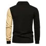 Long-Sleeve Color Block Polo Shirt