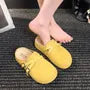 Dual Strap Faux Leather Mules