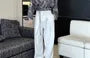 Mid Rise Plain Wide Leg Dress Pants
