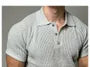 Short-Sleeve Plain Knit Polo Shirt