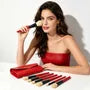 Set Of 7: Makeup Foundation Brush + Powder Brush + Concealer Brush + Pouch