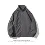 Stand Collar Plain Zip Windbreaker